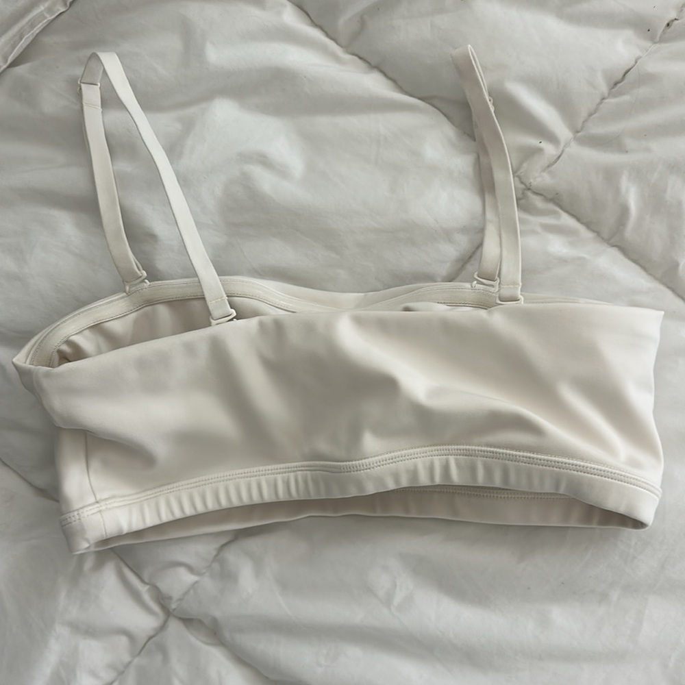 Oner Active Cream Bandeau Bralette with Adjustable Straps - Picture 2 of 5